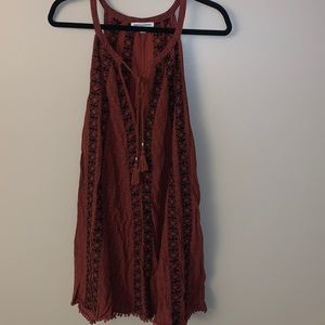 American Eagle Boho Inspired Burnt Orange Tunic Dress